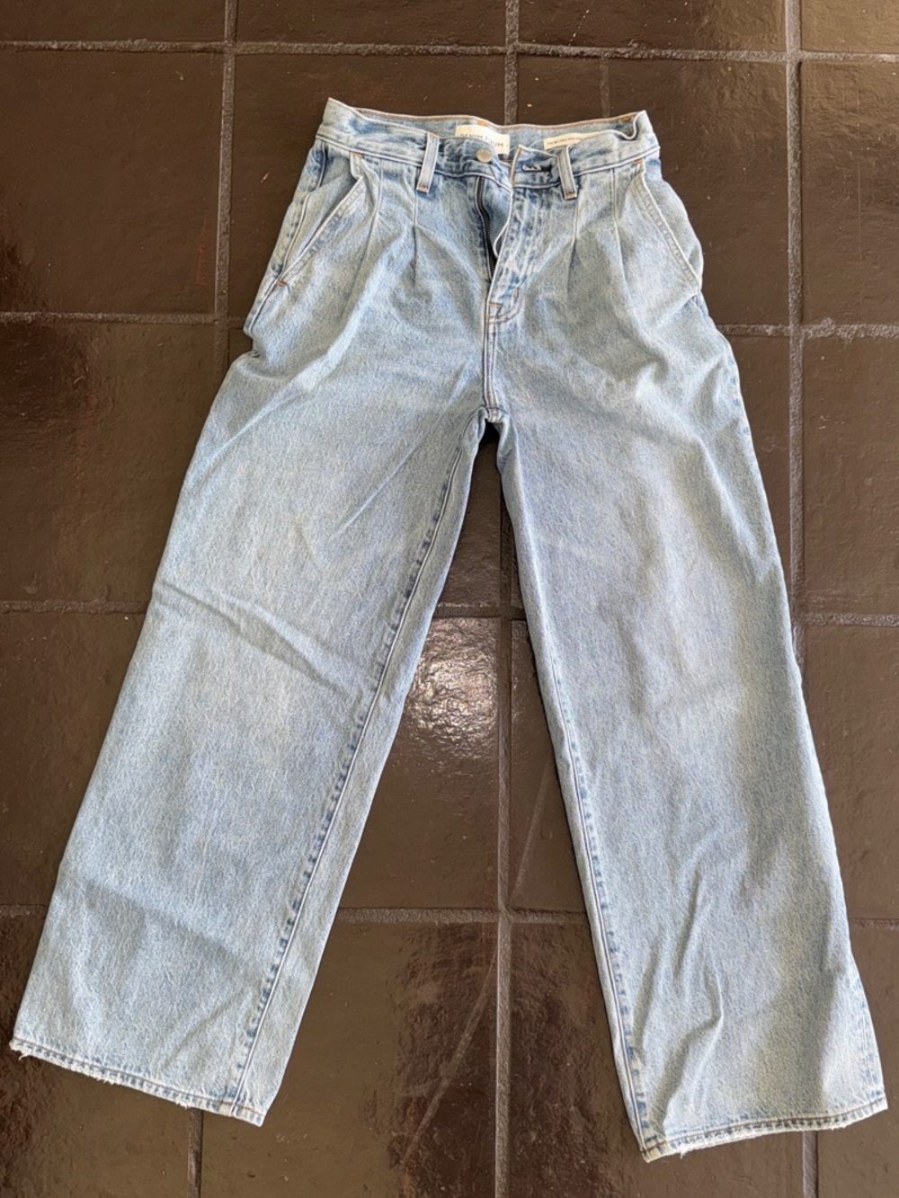 Denim Forum Light Blue Wide Leg Jeans